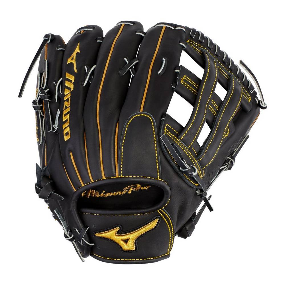 Mizuno Men's Pro Infield Baseball Glove 11.75" - Deep Pocket Black (312667-HCT)